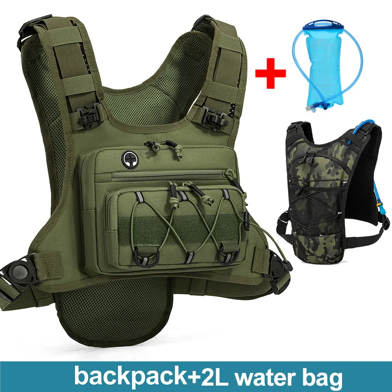Running Chest Pack Hydratatievest voor fietsen Wandelen Fietsrace Marathontas Heren Dames Sport Tactisch zakje Campingrugzak