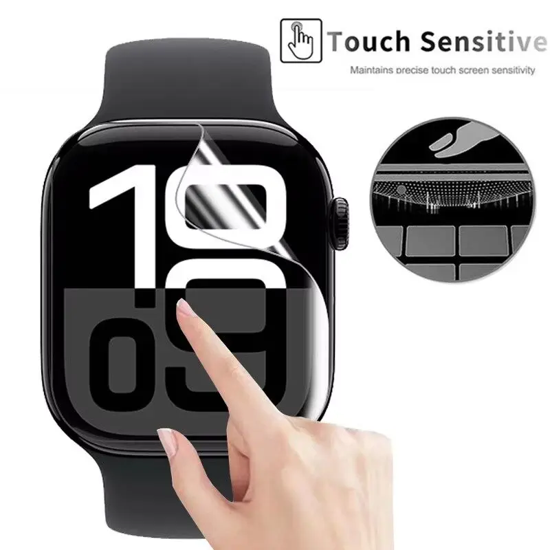 Soft Hydrogel Film For Apple Watch 10 42mm 46mm Curved Screen Protector Protective Watch Films For iWatch Series 10 46MM 42MM