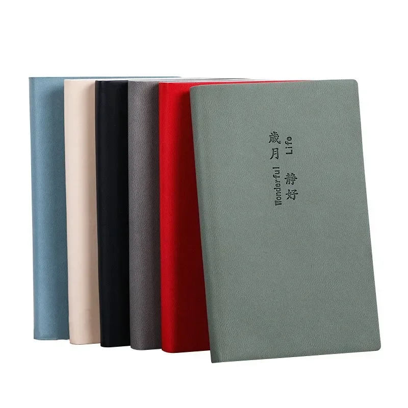 A7 Notebook, Portable Small Notebook, Office Notebook, Business Agenda 2024 Planner, Soft Leather Pocket New Notebook Stationery