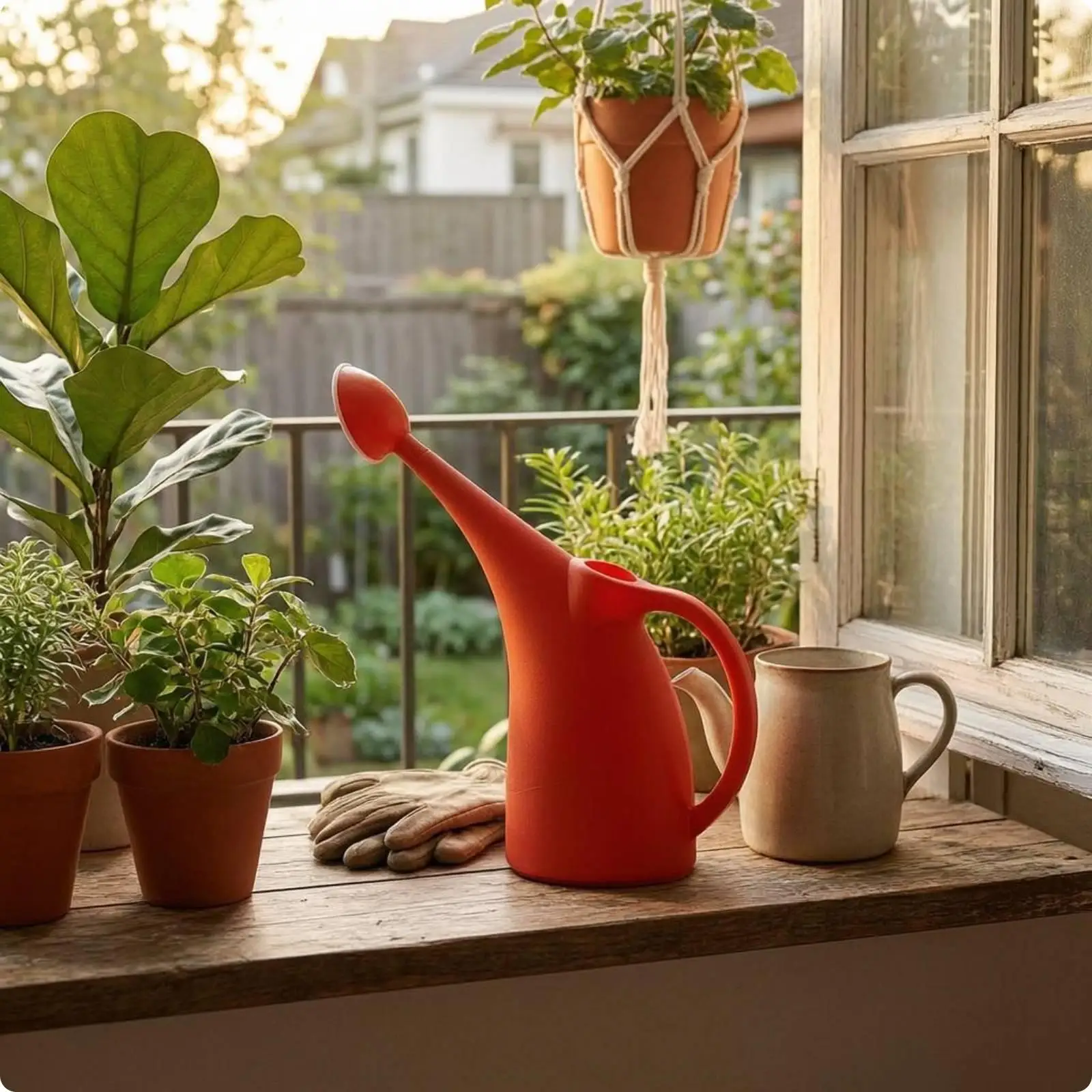 Indoor Plant Watering Can Long Spout 2L Plastic Watering Jug for Succulents Small Pots and Tight Planting Areas view 4