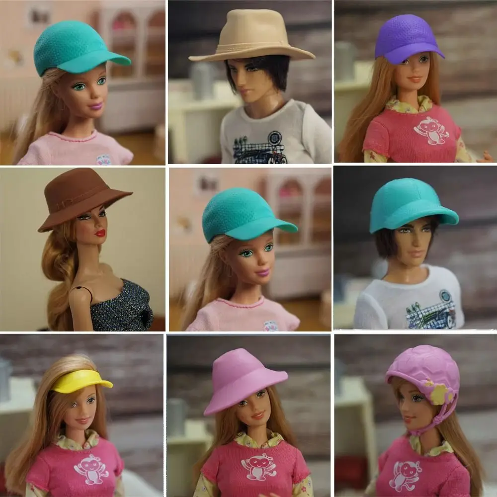 Fashion Multi-Styles Doll Hat For 30cm Doll Cowboy Sunny Hat For 1/6 Doll Baseball Riding Cap DIY Doll Accessories