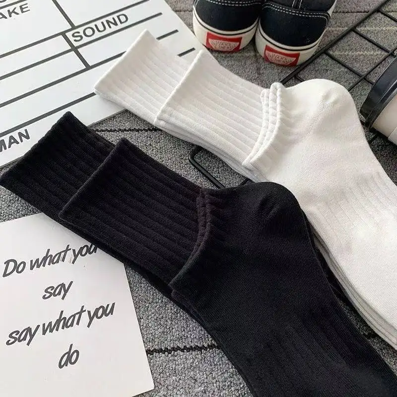 20 Paar Socken aus echter Baumwolle, Unisex, mittellang, kurze Röhre, Frühling, Sommer, geruchshemmend, Sport, lässig, lange Socken, atmungsaktiv, langlebig