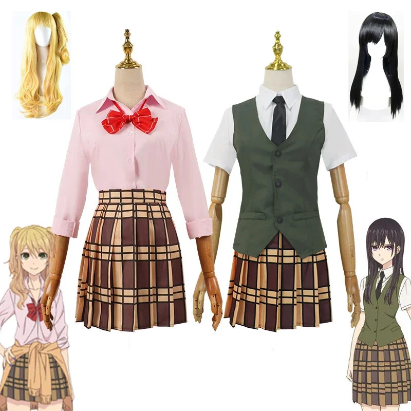 Citrus Cosplay Aihara Yuzu Aihara Mei Costume Wig Shirt Skirt Anime Uniform Accessories Halloween Christmas Carnival Full Set