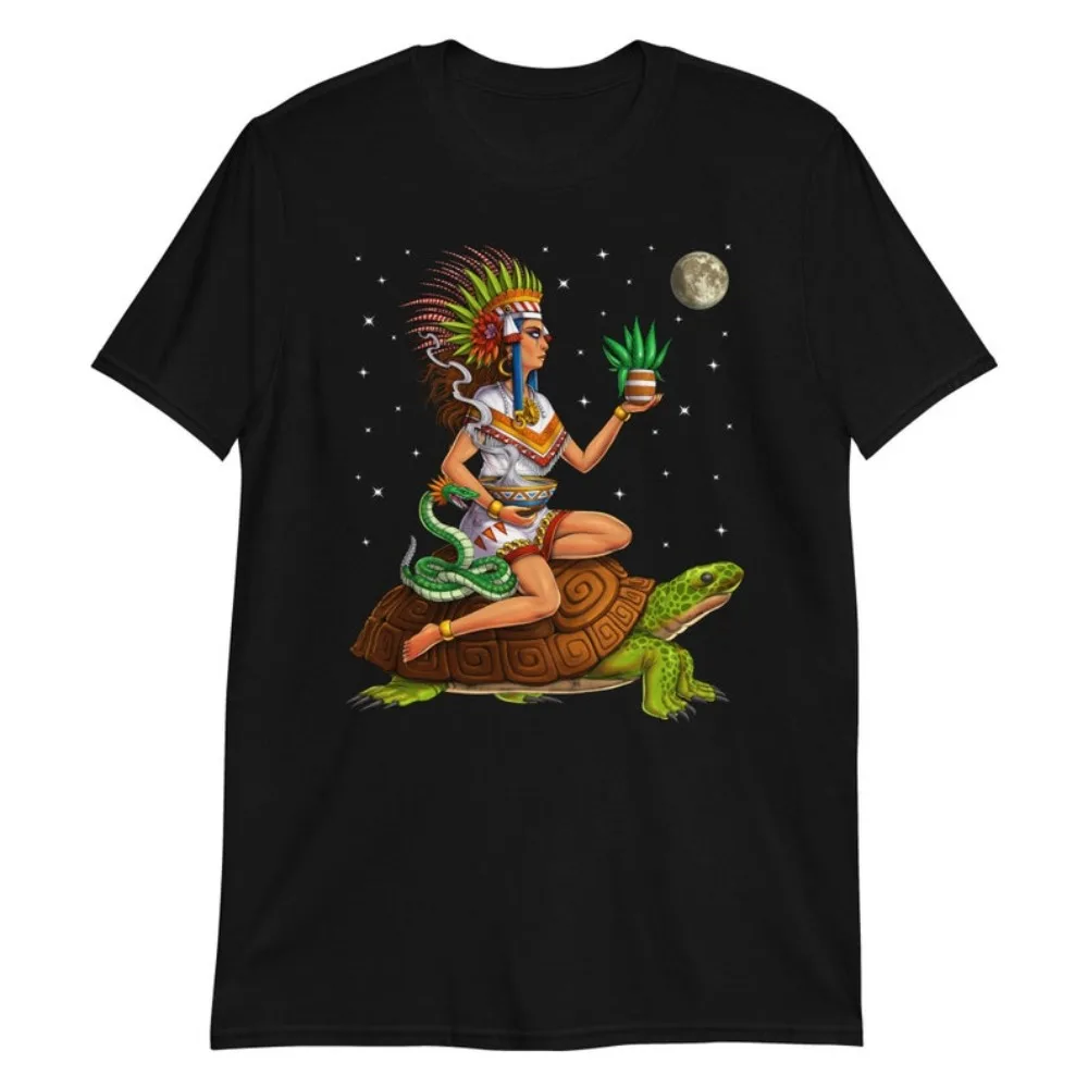 Aztec Goddesses Mayan Mythological Shirts Aztec Gods Ancient Mayan Men's and Women's Cotton TeeTops Mexican Indigenous Clothing