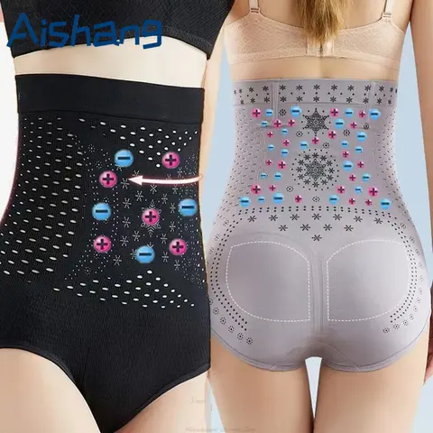 독특한 섬유 복원 셰이퍼 간략한 여성 배꼽 컨트롤 Shapewear 속이 빈 지방 연소 슬리밍 높은 허리 속옷 팬티