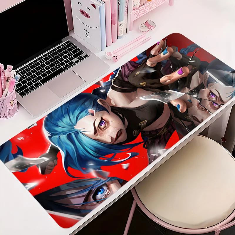 

Mouse Pad Office PC Accessories Keyboard Mat Anime Pattern Anti-slip Rubber L-league of Legends Jinx HD Mousepad Gamer Desk Mat