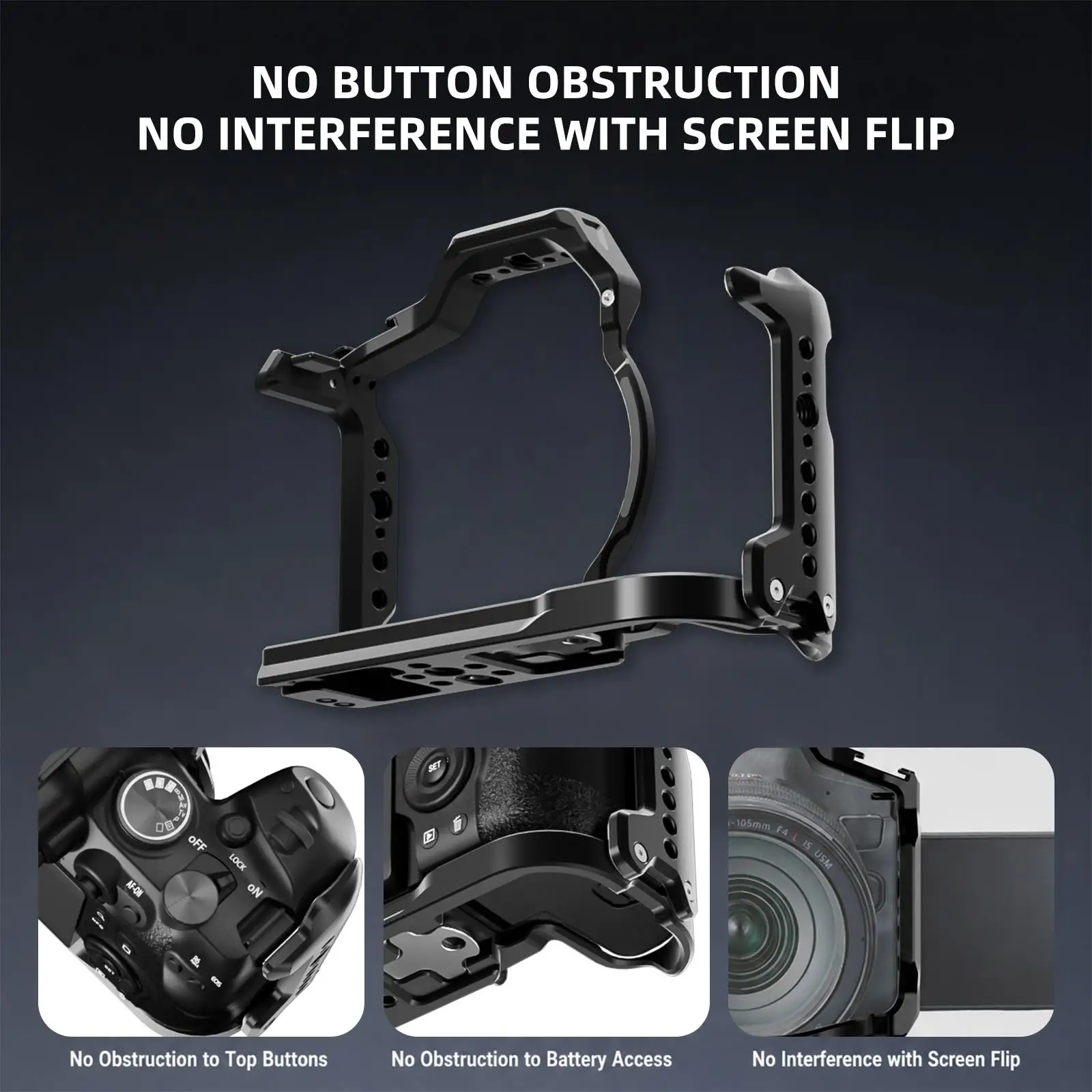 Für Canon EOS R6 III PULUZ Live-Streaming-Kamerakäfig Aluminium-Erweiterungsrahmen für Canon EOS R6 III – Detail 7