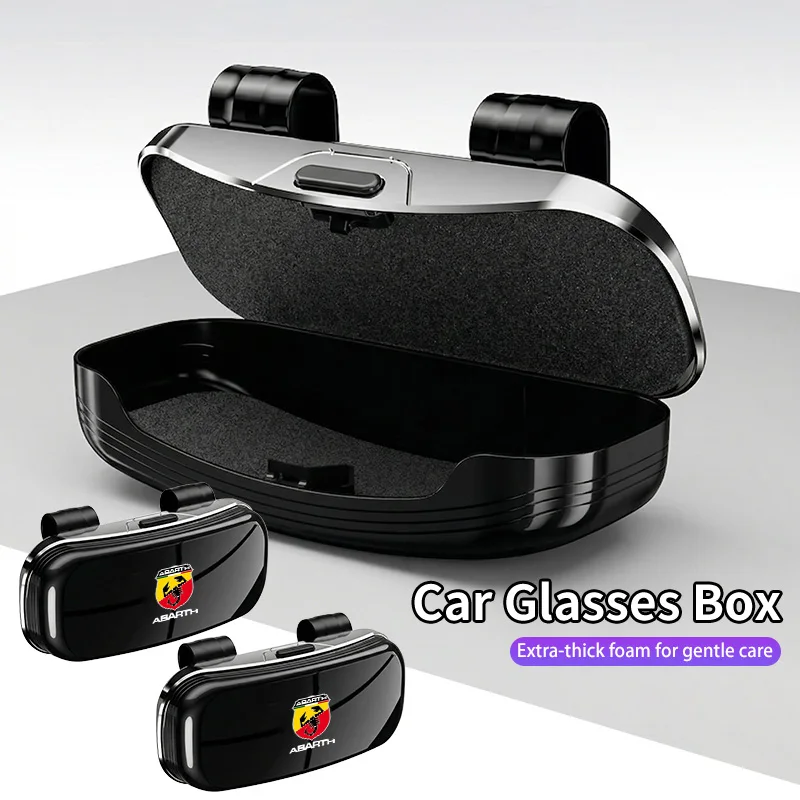 

Car Sunglass Holder Case Glasses Clip Sun Visor Organizer Interior For Fiat Grande Punto Abarth Tipo Stilo Ducato Palio 500x