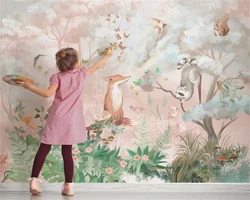 beibehang Custom Modern papier peint Bedroom Rabbit Children's Room Hotel Living Room Home Accommodation Background Wallpaper
