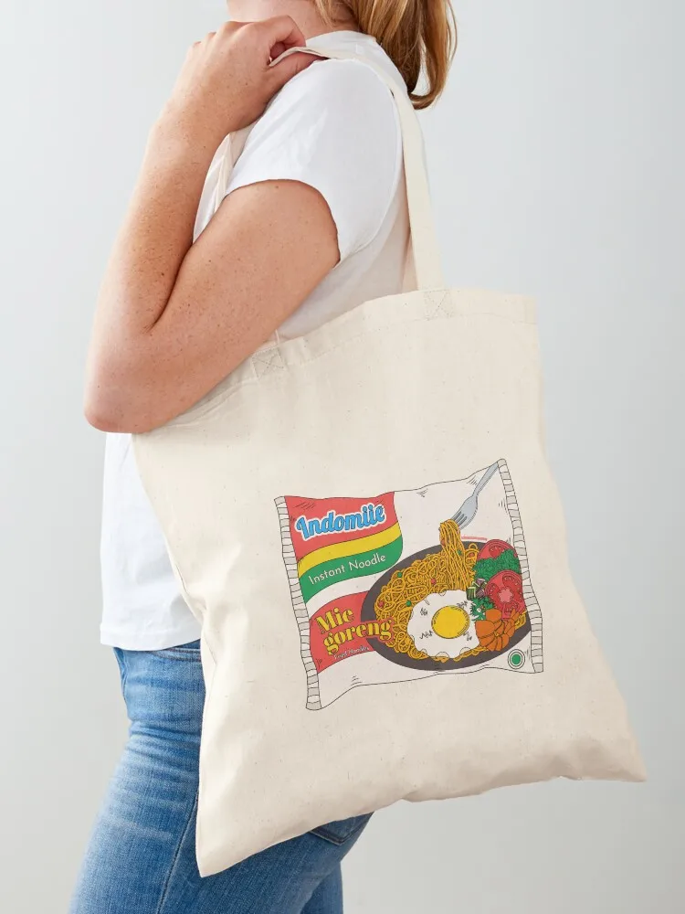 Indomiie Goreng - Fried Noodle - Indonesian Cuisine Special with Egg Tote Bag shopper bag woman Canvas shoulder bag