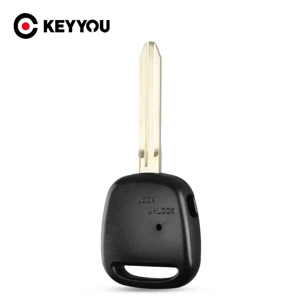 KEYYOU 1 Side Button Car Remote Blank Key Shell Case For TOYOTA Carina Estima Harrier Previa Corolla Celica TOY43 Blade