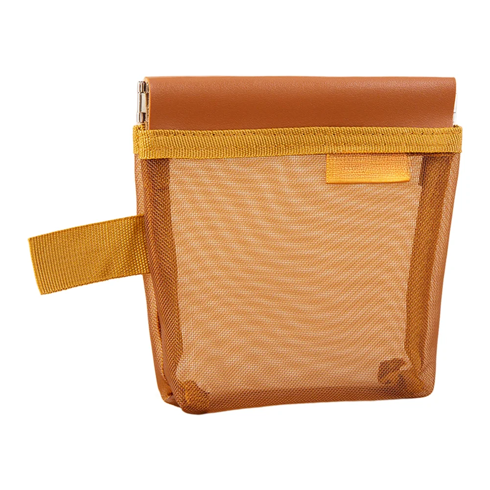 Compact Mesh Zipper Bag Nylon Material for Travel Daily Use Fits Cards Currency Earphones 12x12x3cm Multiple Colors