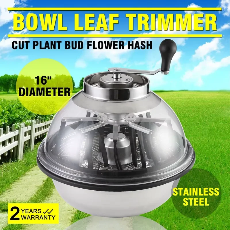 16 Inch DIY Grade Bowl-Shaped Rotary Drum Manual Electric Hydroponic Trimmer Leaf Trimmer Customizable OEM Garden Hand Tools