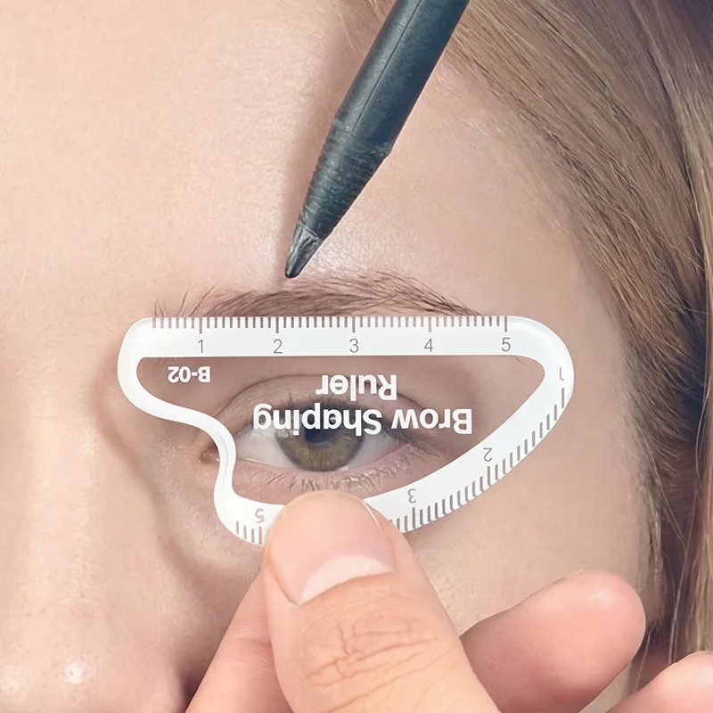 Women Eyebrow Ruler Mapping Tool, Brow Mapping Ruler Microblading Eyebrow Drawing Guide for Professional & Home Use Makeup Tools
