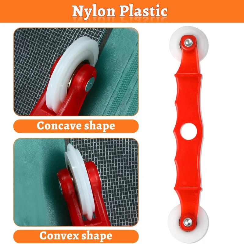 Strumento di rotolamento per schermi in metallo/nylon da 2 pezzi, per installazione a doppia finestra Rullo scanalato a mano Finestre per porte a schermo durevoli per uso domestico