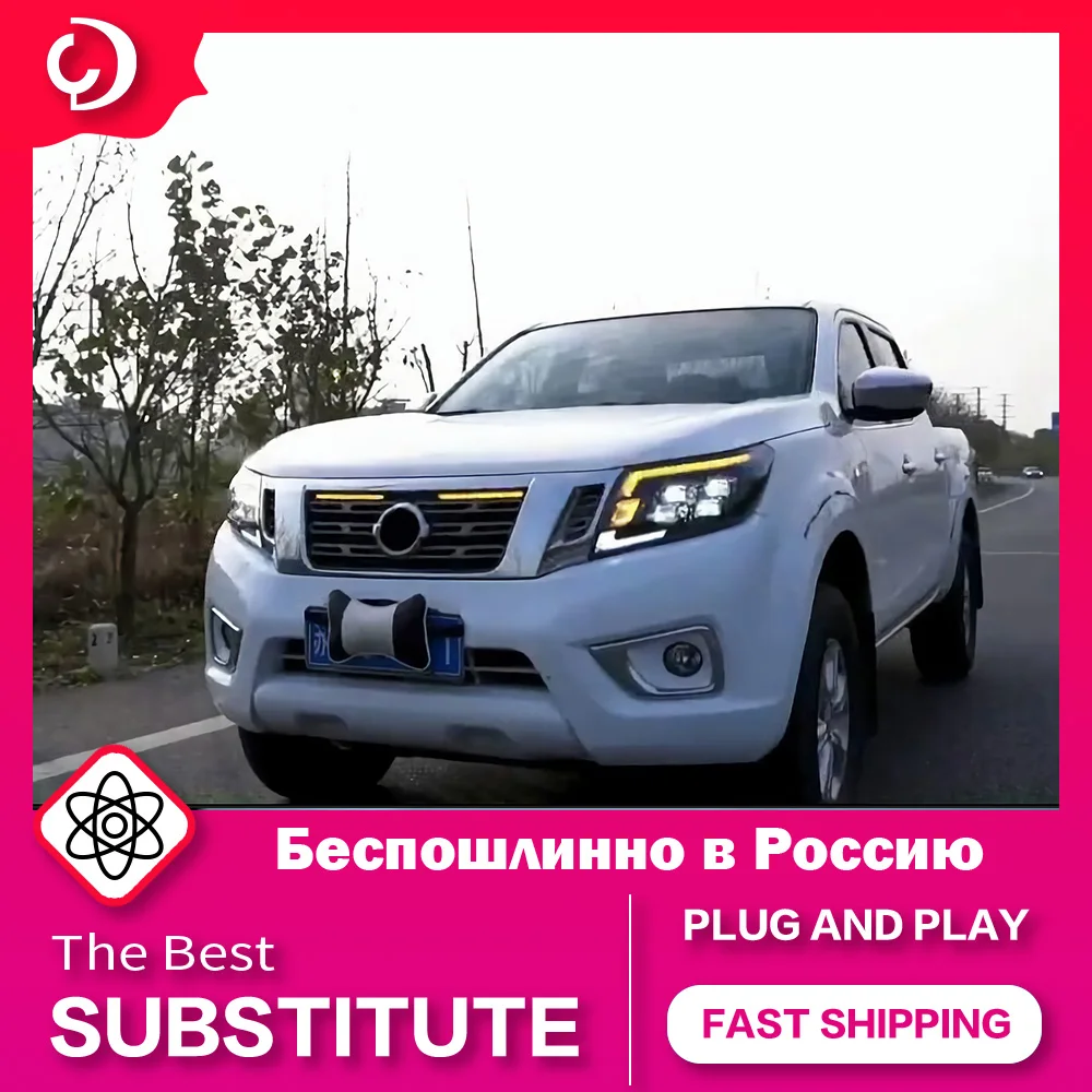 AKD Car Styling Headlights for Nissan Navara NP300 2015-2021 LED Headlight DRL Turn Signal Light Led Projector Auto Accessories