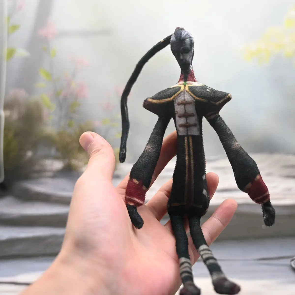 الحرس الأبيض الأسود الحرس الهوية الخامس P-Plush 11 بوصة الدمى تأثيري الجسم سلك الهيكل العظمي عمل محشوة الدمى اكسسوارات حلية