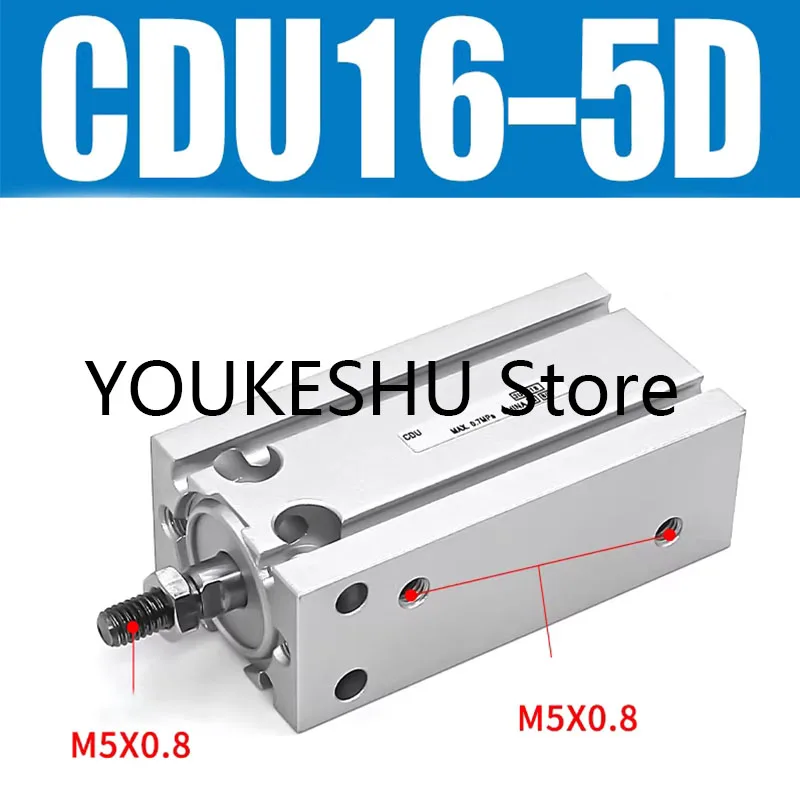Brand New Original Free-Mount Mini Pneumatic Cylinder CDU16-5D
