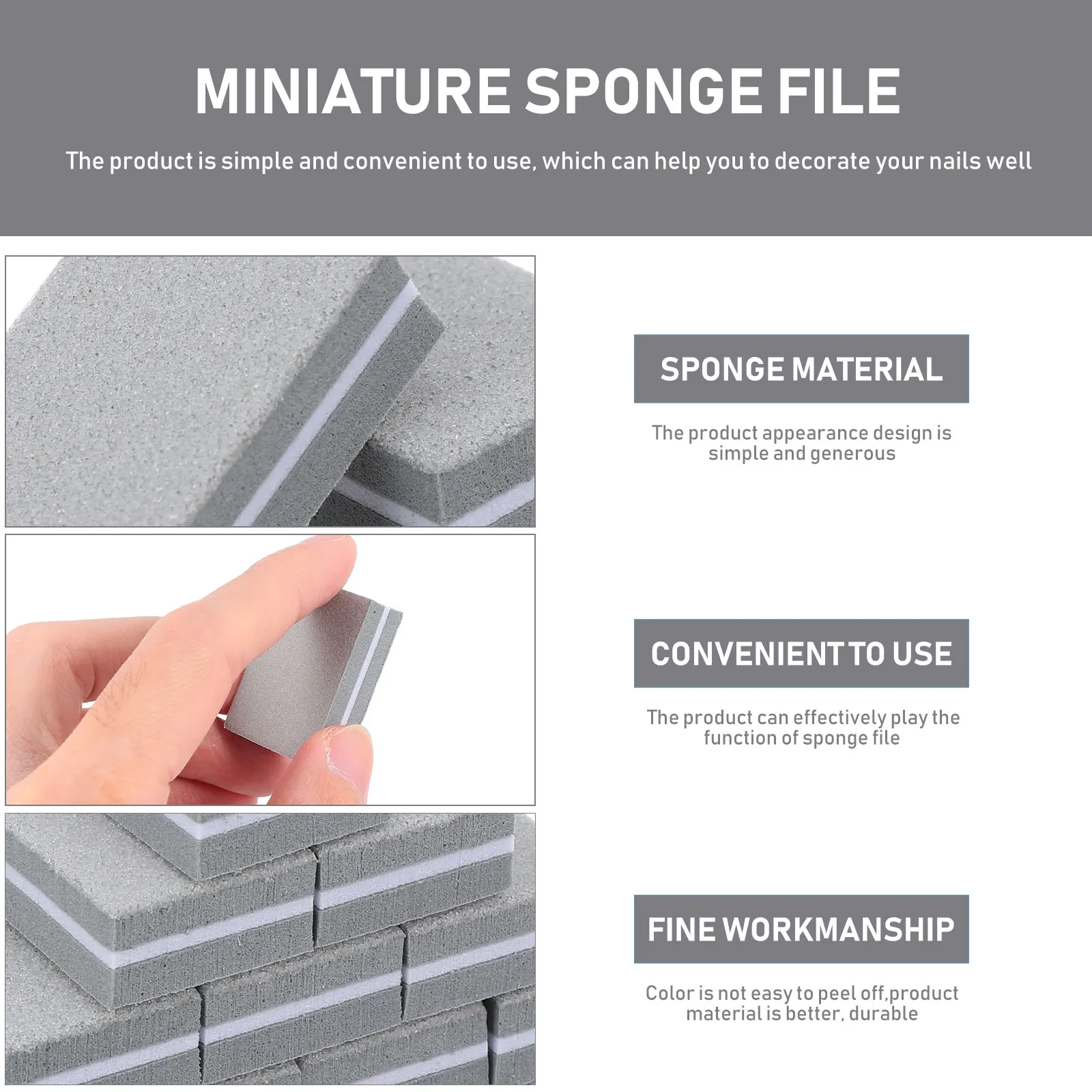 

50pcs Files Sponge Manicure Buffers For Acrylic Nails Pink Durable Portable File Block Art Tool Polishing Sponge Nail Buffer