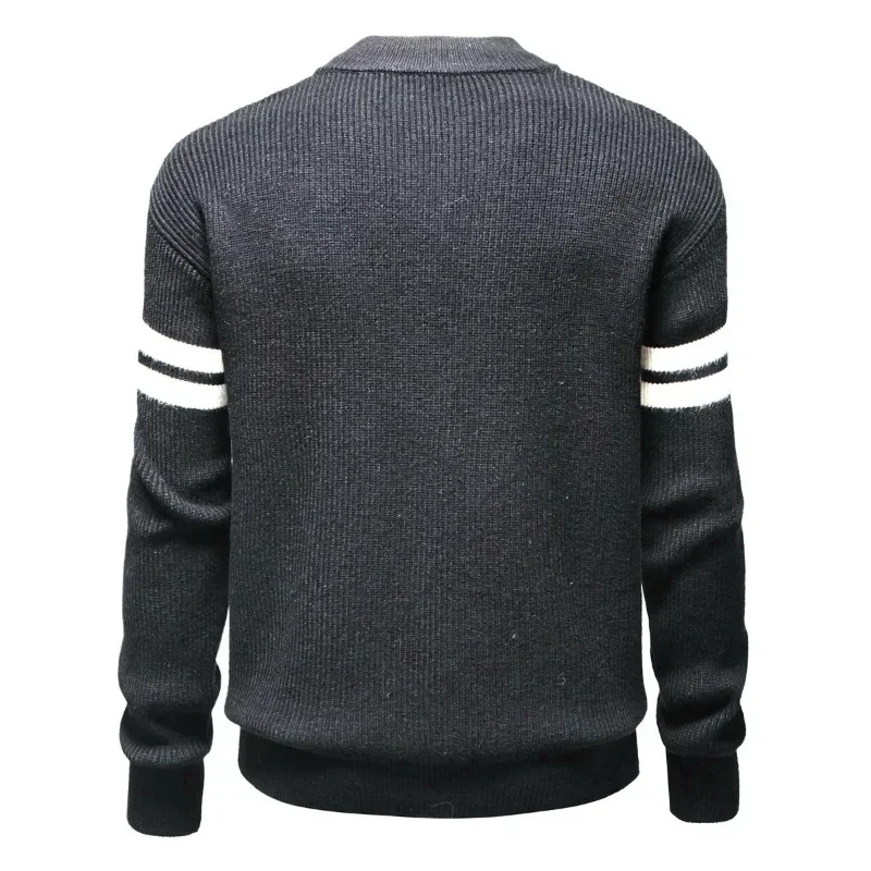 New Autumn and Winter Men's Knitted Cardigan Fashionable Warm Sweater Jacket