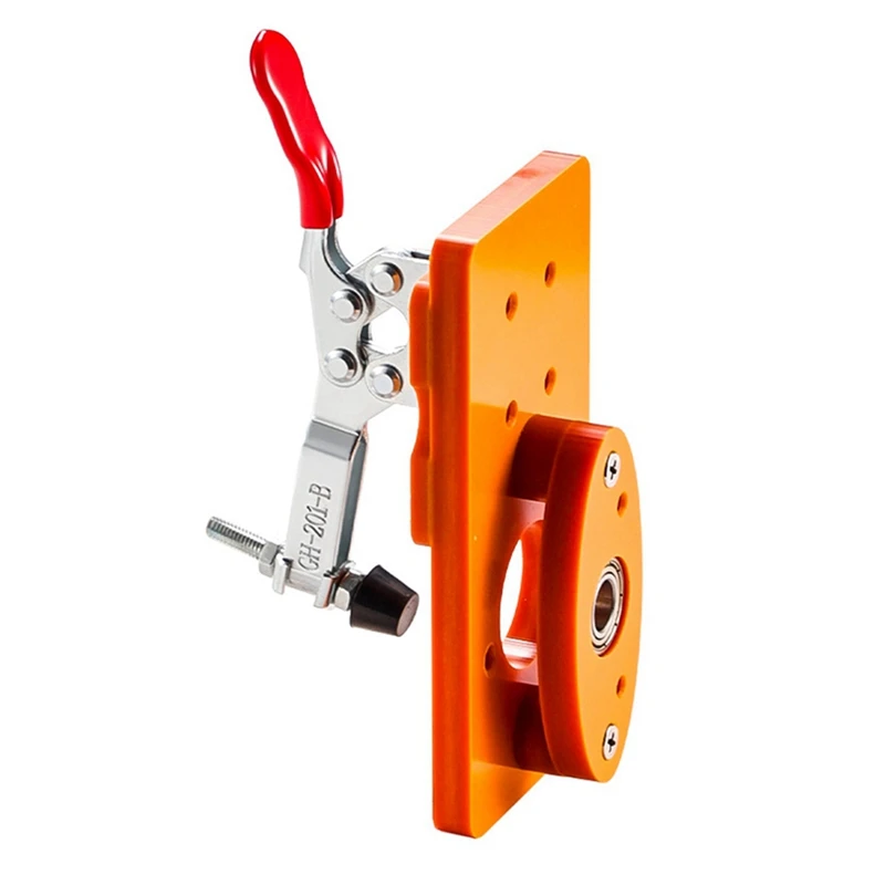 ABFU-Door Hinge Drill Jig Cabinet Hinge Drill Guide Door Hinge Router Template Easy To Use Hole Opening Auxiliary Tool