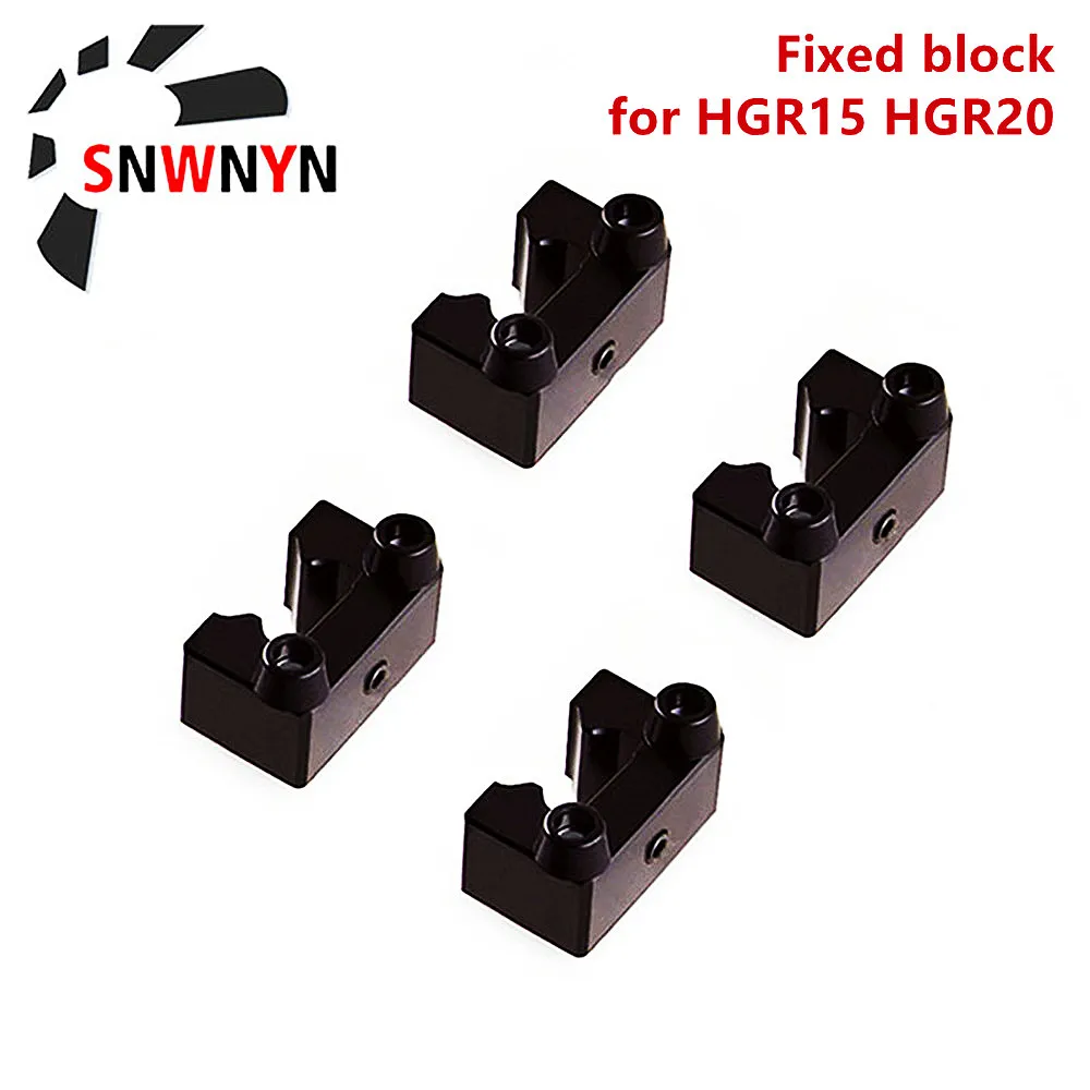 4PCS Fixed Block For HG15 HG20 Linear Guide Fixing Ring Rail Limit Block Anti-Trip Anti-Collision For CNC 3D Printer