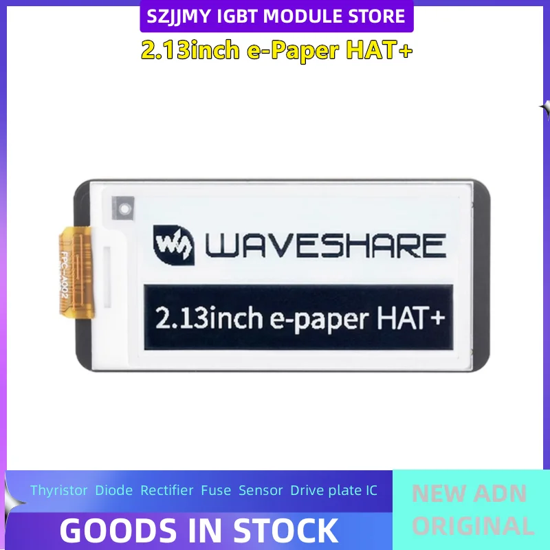 NEW 2.13-inch black and white gold-plated electronic ink screen with Raspberry Pi HAT+standard support for local brush