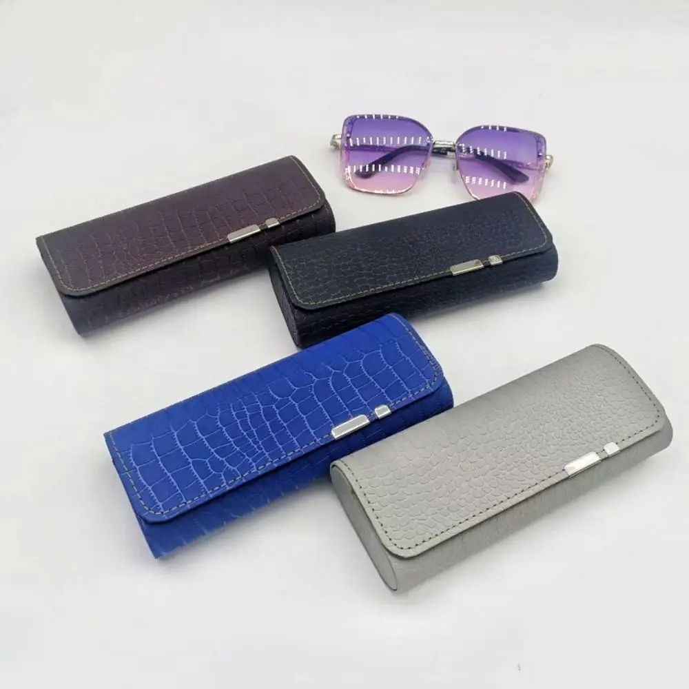 

Portable British Style Glasses Case Vintage Anti-Pressure Glasses Storage Box Lightweight PU Eyeglass Case for Men Women