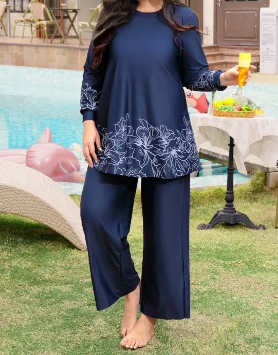 New Burkini Muslim Sets Plus Size Swimwear Women Modest Swimsuit Islamic Swimming Clothing Beach Dress Bathing Suit Mujer