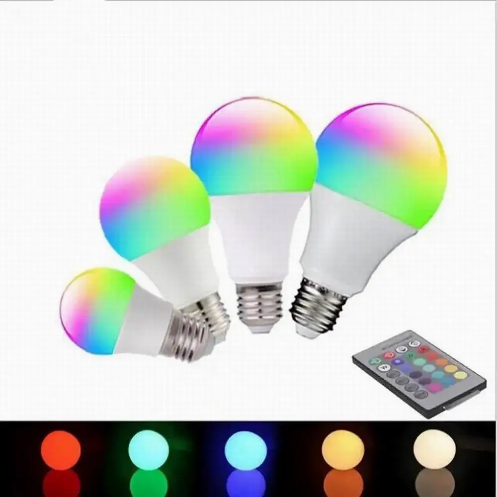 

Factory Wholesale 3W 5W 7W 9W RGB Multicolor Lamp Light 16 Million Color Changing Remote Control LED Bulbs