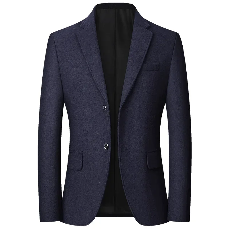 Blazers de Cachemira para hombre, trajes formales, chaquetas informales de negocios, ropa ajustada, 4XL, Otoño, nuevo