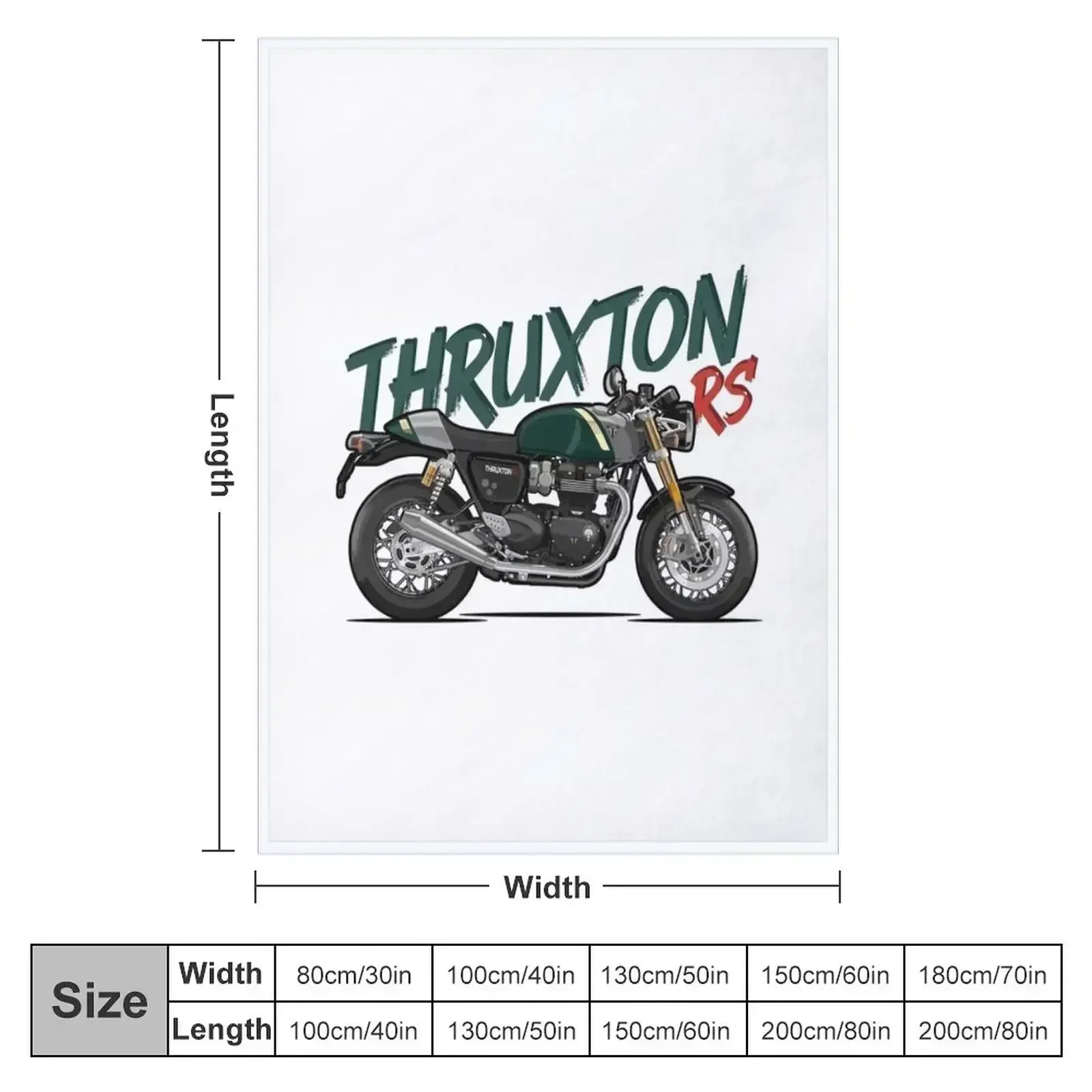 Thruxton RS - Green Throw Blanket Blankets Sofas Of Decoration Vintage Plush Giant Sofa Blankets