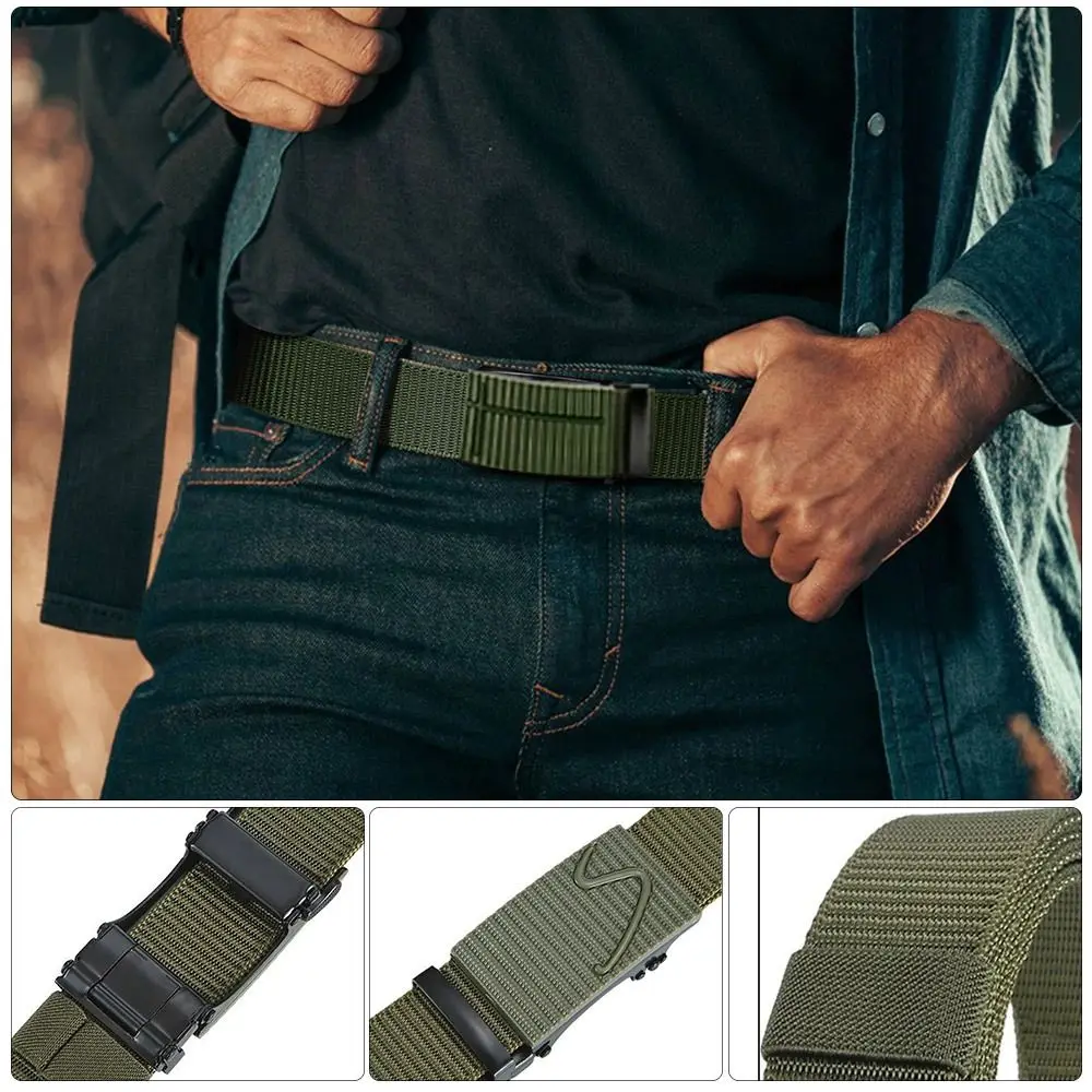 

Sports Casual Cowboy Breathable Alloy Buckle Waistbelt Nylon Belt Waistbelt Cowboy Casual Casual Belt Men Outdoor Alloy Buckle