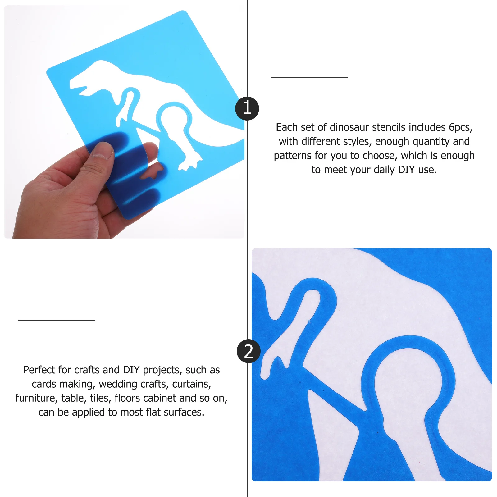 30 قطعة قوالب رسم الديناصور البلاستيك القابلة لإعادة الاستخدام الإستنسل DIY بها بنفسك اللوحة الحرف سكرابوكينغ الحيوان الاستنسل الرسم