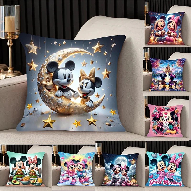 New Pillow Mickey Minnie Slips Pillow Covers Bedding Comfortable Cushion Good For Sofa Home Car High Quality Pillow Cases 45x45