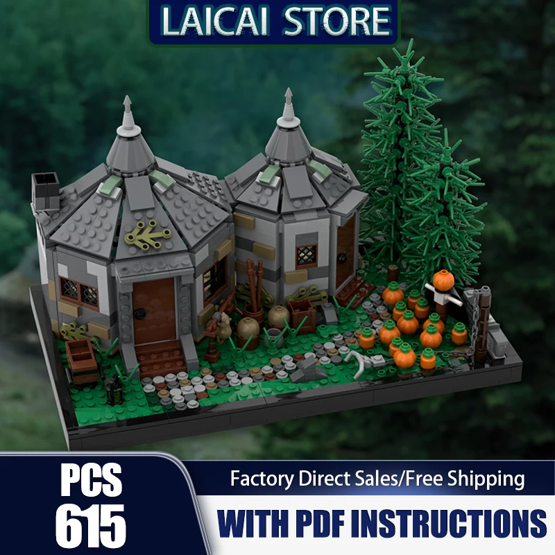 

Популярные строительные блоки Moc из фильма, модульная полугиганская хижина, пейзажная модель, сделай сам, сборка, строительная игрушка, праздничные подарки на день рождения