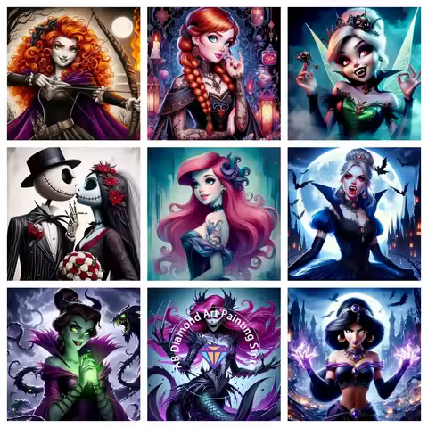 Diamond Painting Anna Jasmine Tinker Bell Cross Stitch Kits Cartoon Mosaic Handmade Hobby Crafts Home Decor Adult Children Gift