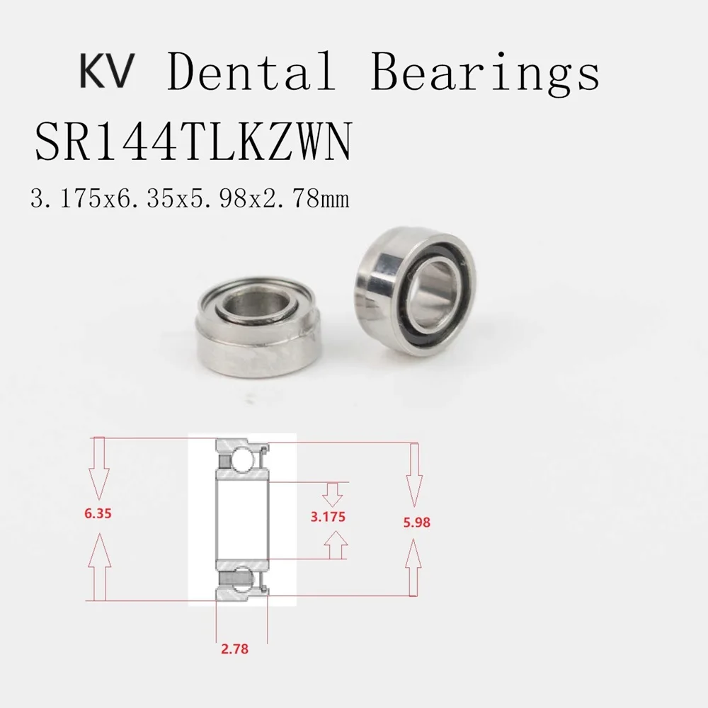 10pcs Stepped Ceramic Bearings SR144TLKZWN for KV handpiece 3.175x6.35x5.98x2.78mm SR144TLKWZN