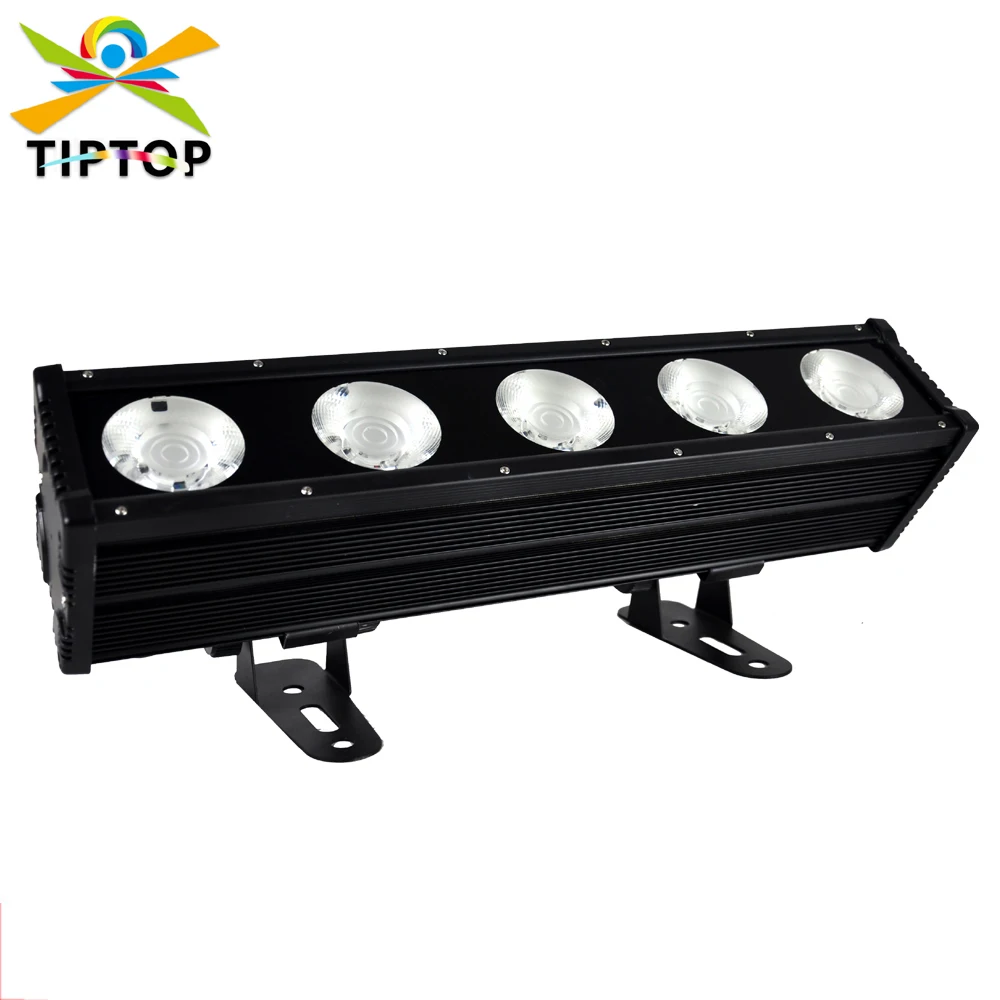 

TIPTOP 5X30W COB Wash Light Bar 160W RGBW Stage Light Bar Effect Lights Sound Activated Wall Washer Light with DMX Control