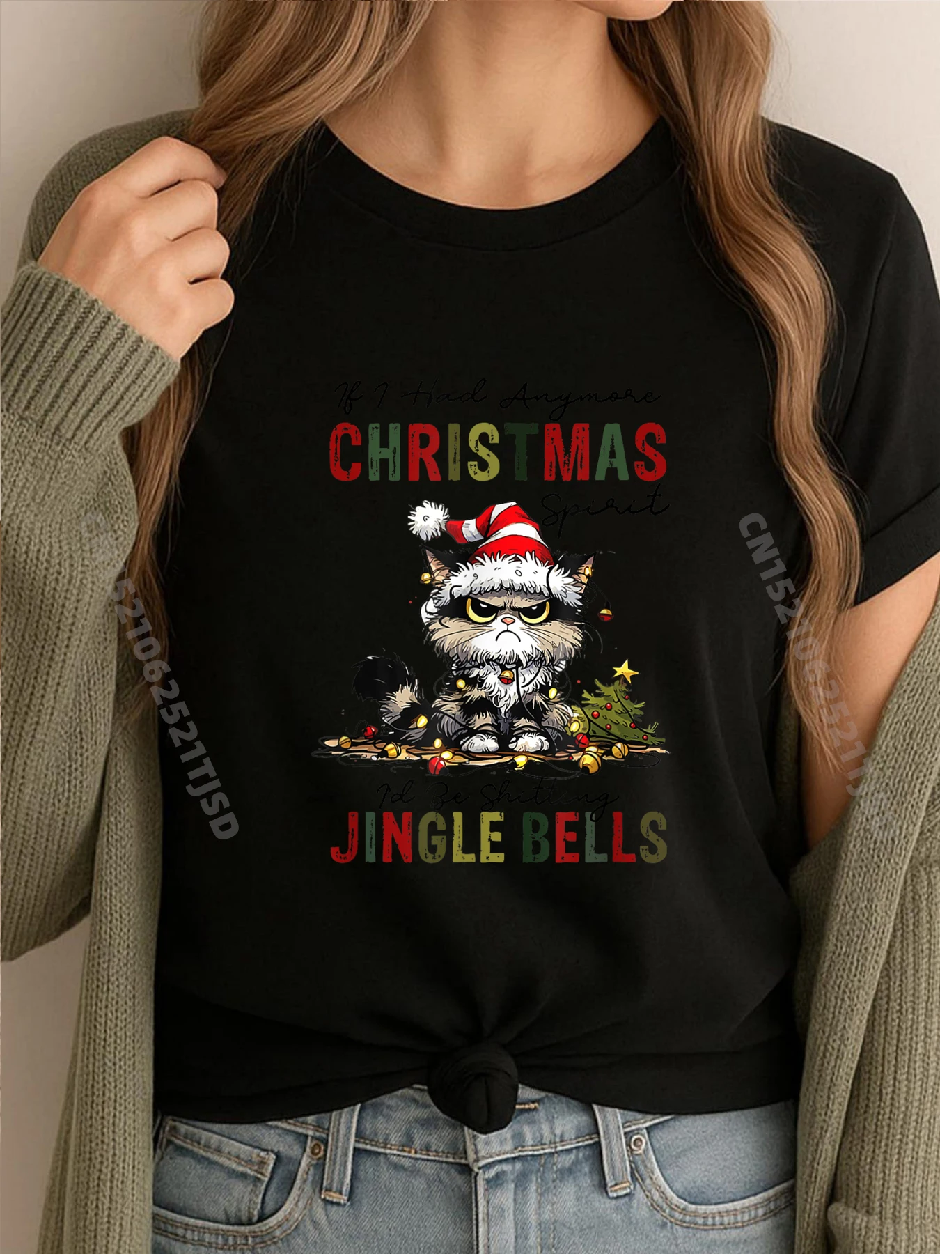 

If I Had Anymore Christmas Spirit I D Be Shitting Jingle Clothing Men's Shirts T-shirt Washed 4TH of July