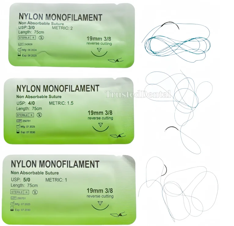 

Dental Surgical Needle Nylon Monofilament Medical Thread Suture Surgical Practice Kit Teaching Demonstrations Non Absorbable