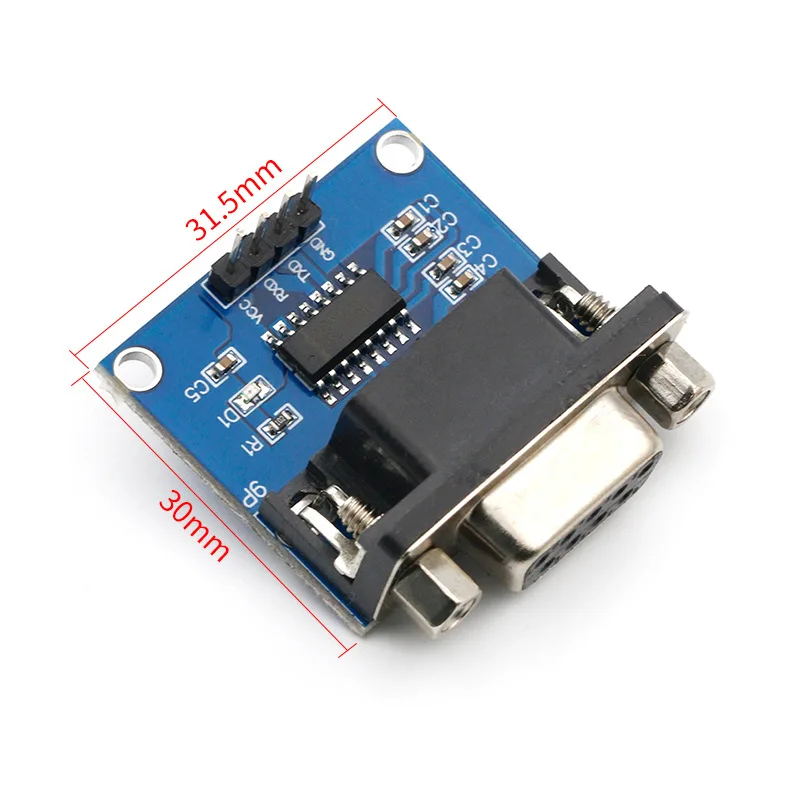 MAX3232 RS232 to TTL Serial Port Converter Module Female DB9 Connector MAX232 Flashing Board