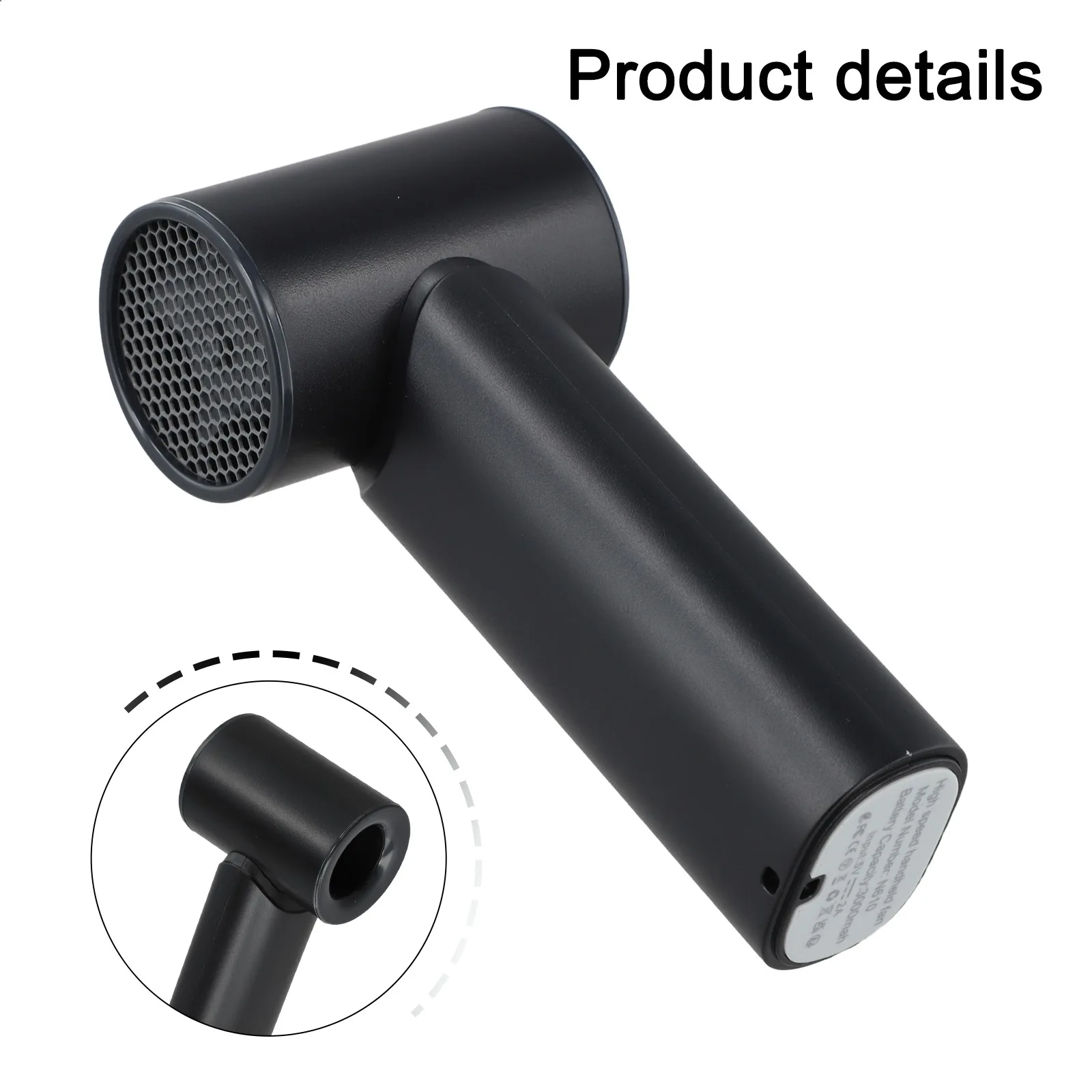 Compact Usb Rechargeable Fan Digital Display Fan Compact Size For Portability Long-lasting Rechargeable Battery