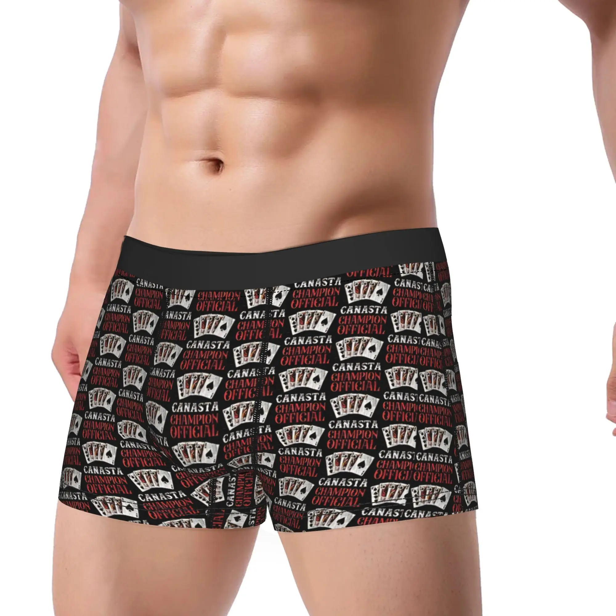 Champion Gambling Poker Card Game Underwear  Males Boxer Brief Novelty Boxer Shorts High Quality Pattern Plus Size Panties