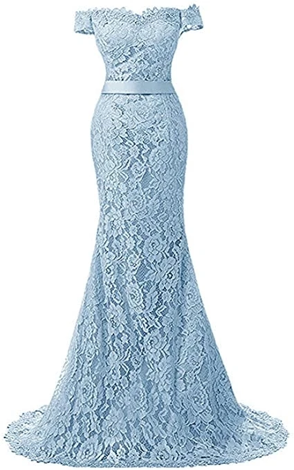 ANGELSBRIDEP abiti da sera a sirena in pizzo con spalle scoperte abiti formali de festa Sweetheart bridmaid Dress corsetto Plus Size