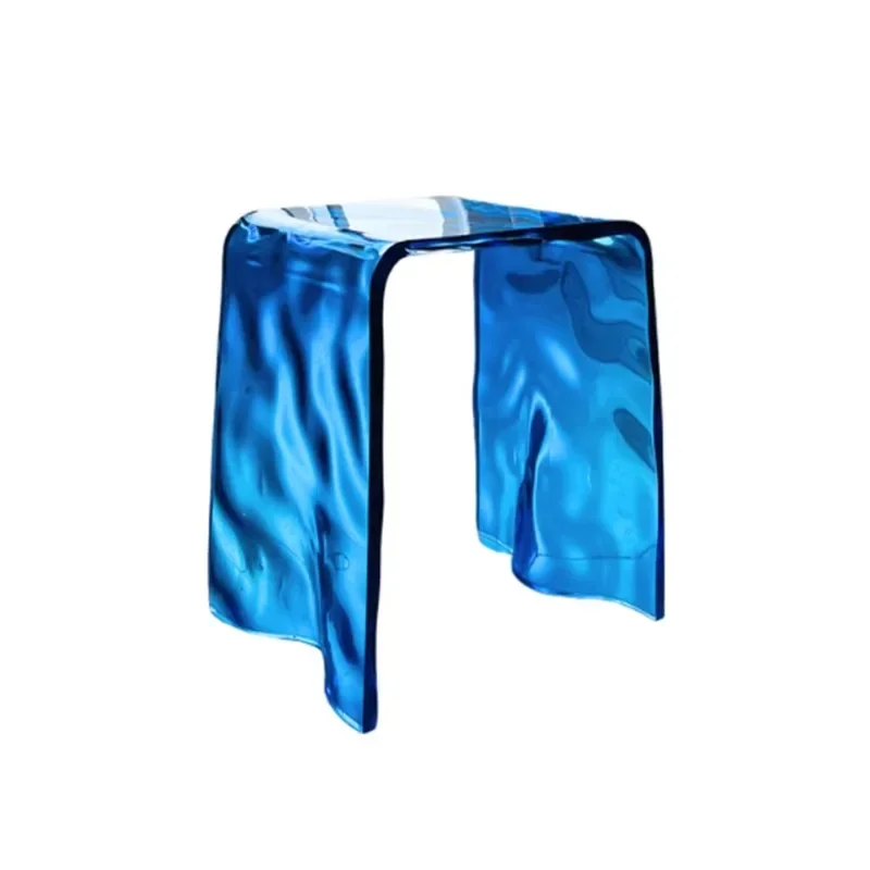 Small Acrylic Transparent Simple Portable Lightweight Eco-friendly Rainbow Cube Stool Luxury Living Room Furniture