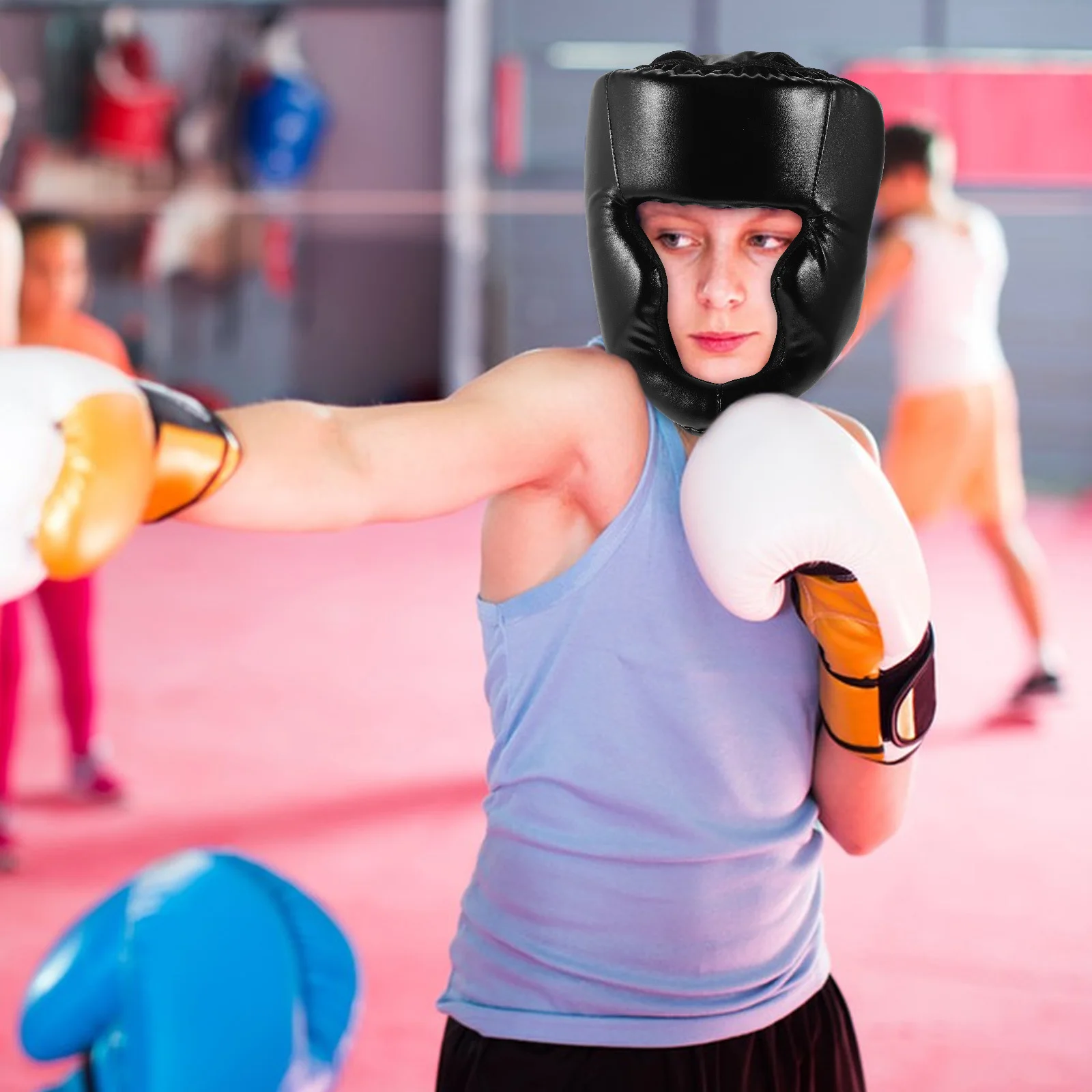 

Kids Martial Arts Sparring Headgear Thickened Sponge Protection for Boxing Taekwondo Training Unisex Safety Gear