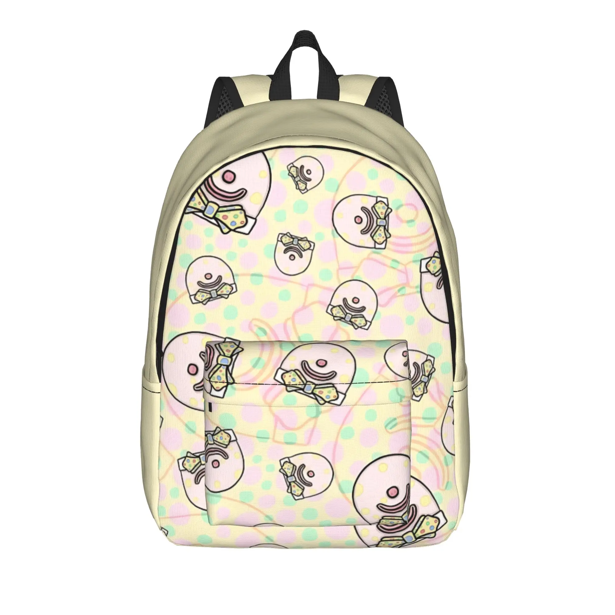 Back to school season round soft goofy Backpack Mr Blobby Men Women Adult Vintage Backpack