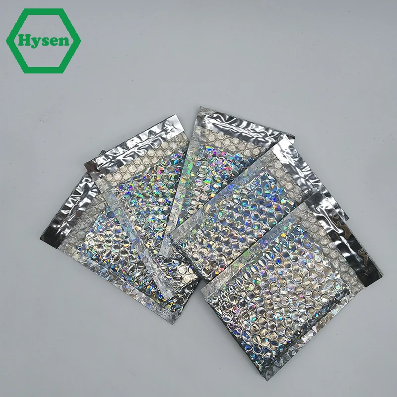 hysen 50 pecas bolha mailers folha glitter bolha forrado envelopes acolchoados para enviar o presente envio embalagem mailer bolha 01