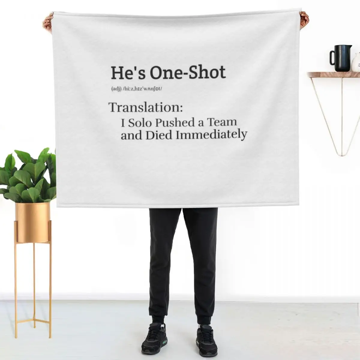 He's One Shot (Light) Throw Blanket bed plaid Warm Luxury Throw Bed linens Cute Plaid Hairys Blankets